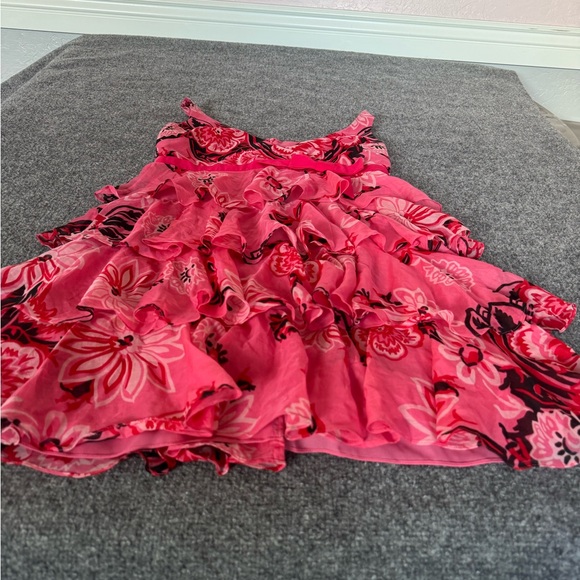 Tibi Pink Floral Ruffle Dress - Picture 6 of 14